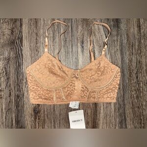 Forever 21 Leopard Print Lace Bralette